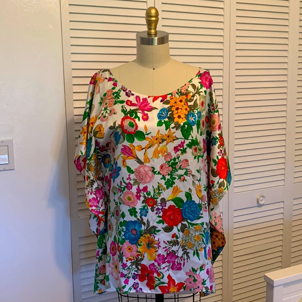 Silk blouse top
